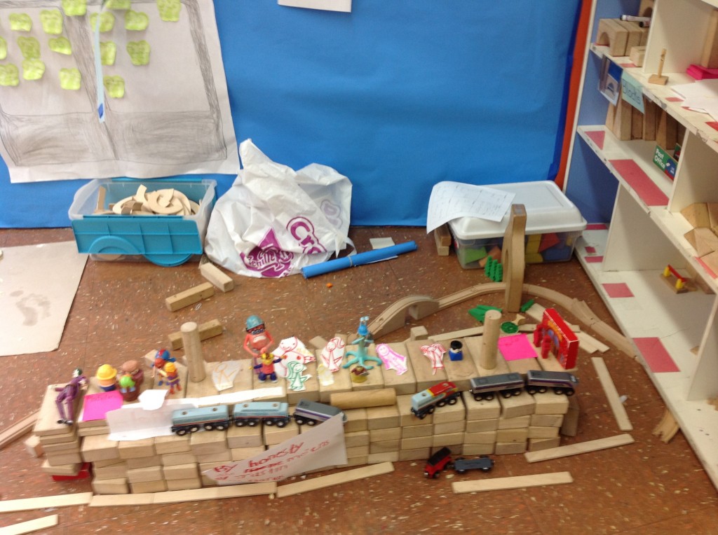 subway car in blocks